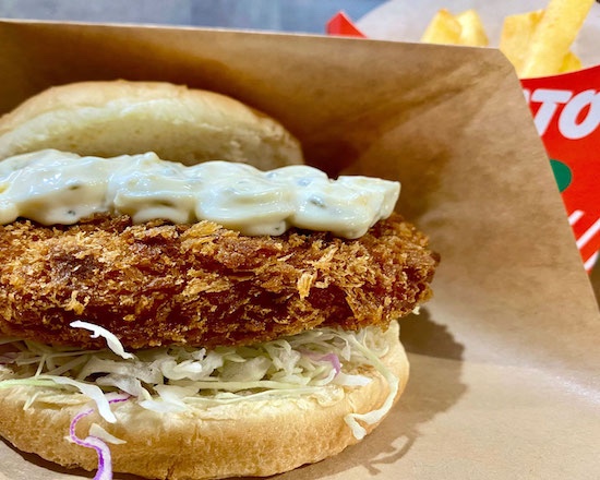 cafe jack in the box _海老カツバーガー_